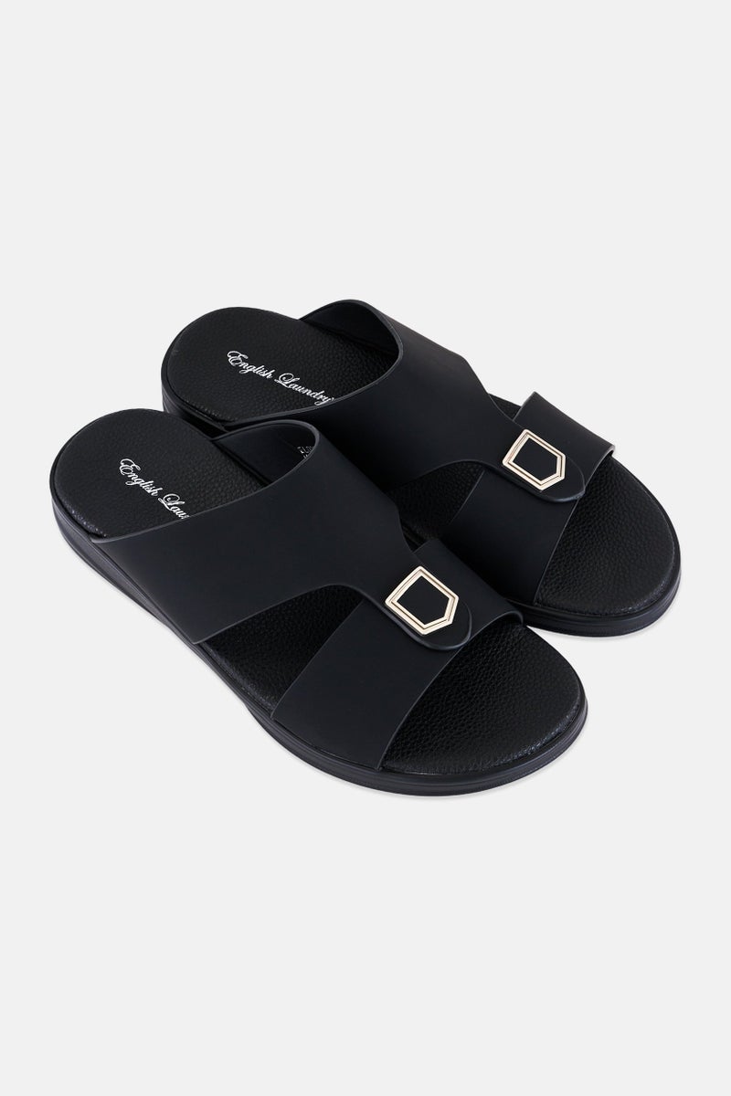 English Laundry Men Slip On Arabic Sandals, Black - Image 2